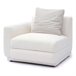 Pemberly Row Contemporary Cream Chenille Modular LAF Corner Chair