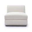 Pemberly Row Contemporary Cream Chenille Modular Armless Chair