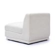 Pemberly Row Contemporary Cream Chenille Modular Armless Chair