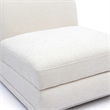 Pemberly Row Contemporary Cream Chenille Modular Armless Chair