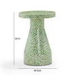 Pemberly Row Contemporary Accent Hand-inlaid Green Shell Side Table