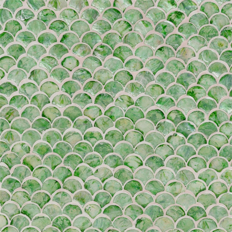 Pemberly Row Contemporary Accent Hand-inlaid Green Shell Side Table