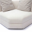 Pemberly Row Transitional Cream Chenille Modular Wedge Corner Chair