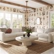 Pemberly Row Contemporary Sandstone Indoor/Outdoor Coffee Table