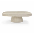 Pemberly Row Contemporary Sandstone Indoor/Outdoor Coffee Table