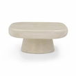 Pemberly Row Contemporary Sandstone Indoor/Outdoor Coffee Table