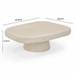 Pemberly Row Contemporary Sandstone Indoor/Outdoor Coffee Table