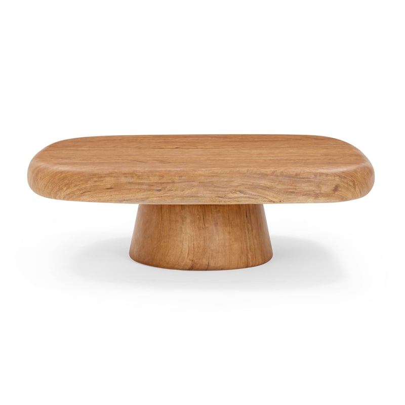 Pemberly Row Contemporary Wood Grain Pattern Indoor/Outdoor Coffee Table