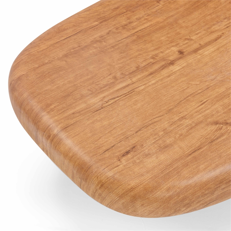 Pemberly Row Contemporary Wood Grain Pattern Indoor/Outdoor Coffee Table