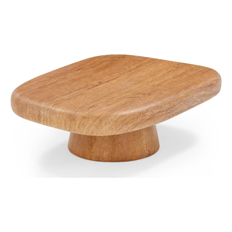 Pemberly Row Contemporary Wood Grain Pattern Indoor/Outdoor Coffee Table