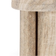 Pemberly Row Contemporary Travertine Textured Concrete Side Table
