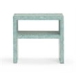 Pemberly Row Contemporary Accent Blue Capiz Shell Nightstand