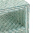 Pemberly Row Contemporary Accent Blue Capiz Shell Nightstand
