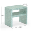 Pemberly Row Contemporary Accent Blue Capiz Shell Nightstand
