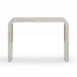 Pemberly Row Contemporary Accent Cream Capiz Shell Console Table