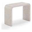 Pemberly Row Contemporary Accent Cream Capiz Shell Console Table