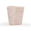 Pemberly Row Contemporary Slab Sunset Pink Terrazzo Side Table