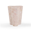 Pemberly Row Contemporary Slab Sunset Pink Terrazzo Side Table