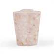 Pemberly Row Contemporary Slab Sunset Pink Terrazzo Side Table