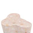 Pemberly Row Contemporary Slab Sunset Pink Terrazzo Side Table