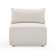 Pemberly Row Contemporary Cream Modular Outdoor Armless Chair