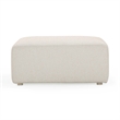 Pemberly Row Upholstered Contemporary Accent Cream Outdoor Ottoman