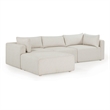 Pemberly Row Contemporary Accent Cream Outdoor Modular Sectional