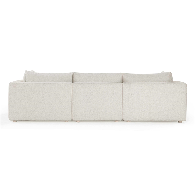 Pemberly Row Contemporary Accent Cream Outdoor Modular Sectional