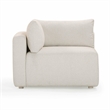 Pemberly Row Contemporary Cream Modular Outdoor Corner Chair