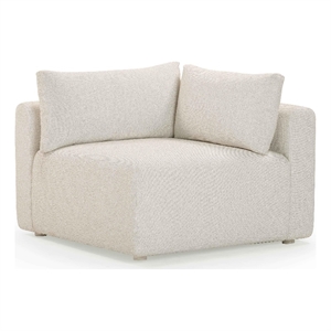 Pemberly Row Contemporary Cream Modular Outdoor Corner Chair