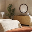 Pemberly Row Contemporary Hump 6 Drawer Natural Wooden Dresser