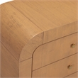 Pemberly Row Contemporary Hump 6 Drawer Natural Wooden Dresser