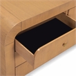 Pemberly Row Contemporary Hump 6 Drawer Natural Wooden Dresser