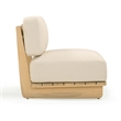 Pemberly Row Contemporary Cream Outdoor Upholstered Lounge Chair