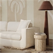 Pemberly Row Contemporary Accent Chocolate Brown Velvet Floor Lamp