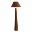 Pemberly Row Contemporary Accent Chocolate Brown Velvet Floor Lamp