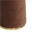 Pemberly Row Contemporary Accent Chocolate Brown Velvet Floor Lamp