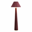 Pemberly Row Contemporary Accent Burgundy Finish Velvet Floor Lamp