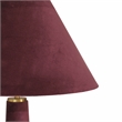 Pemberly Row Contemporary Accent Burgundy Finish Velvet Floor Lamp