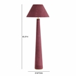 Pemberly Row Contemporary Accent Burgundy Finish Velvet Floor Lamp
