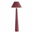 Pemberly Row Contemporary Accent Burgundy Finish Velvet Floor Lamp