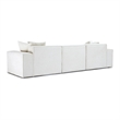 Pemberly Row Contemporary Cream Chenille Basketweave Modular Sofa