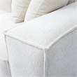 Pemberly Row Contemporary Cream Chenille Basketweave Modular Sectional