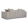 Pemberly Row Contemporary Taupe Chenille Basketweave Modular Loveseat