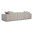 Pemberly Row Contemporary Taupe Chenille Basketweave Modular Sofa