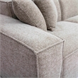 Pemberly Row Contemporary Taupe Chenille Basketweave Modular Sofa