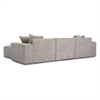 Pemberly Row Contemporary Taupe Chenille Basketweave Modular Sectional