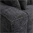Pemberly Row Contemporary Charcoal Chenille Basketweave Modular Sofa