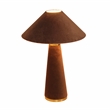 Pemberly Row Contemporary Accent Chocolate Brown Velvet Table Lamp