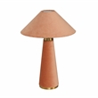 Pemberly Row Contemporary Accent Terracotta Velvet Table Lamp